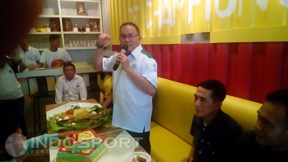 Presiden Sriwijaya FC, Dodi Reza Alex meresmikan Official Store and Cafe di Sekretariat SFC di Komplek Palembang Square (PS). Copyright: © Muhammad Effendi/INDOSPORT